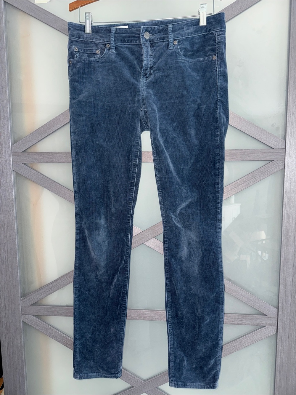 GAP Always Skinny Corduroy Pants in Dark Blue